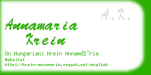 annamaria krein business card